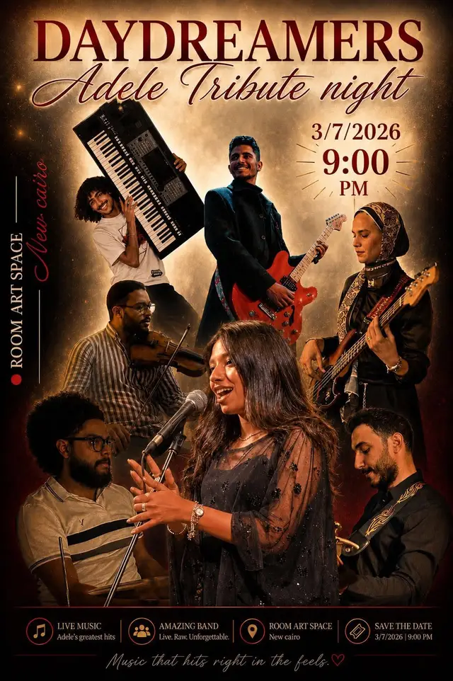 Daydreamers "Adele Tribute Night" - Music - at ROOM Art Space & Café - New Cairo